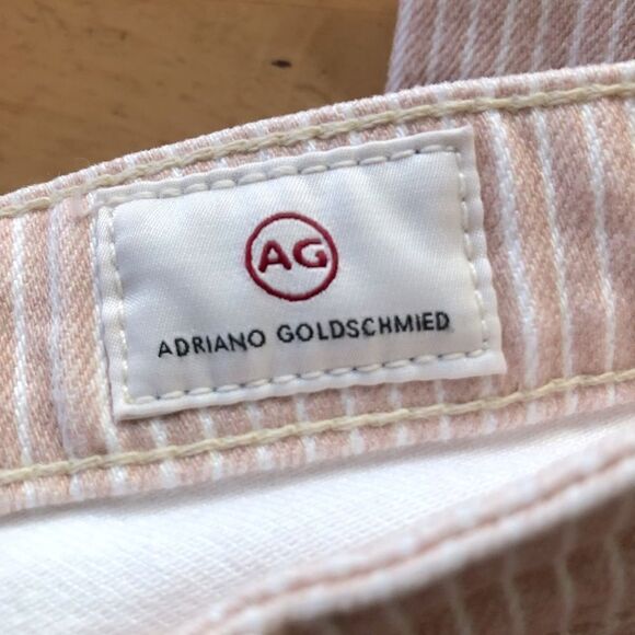 AG Jodi Pinstripe Twiggy High Waist Crop Flare Jeans Sz 26 - Picture 7 of 13